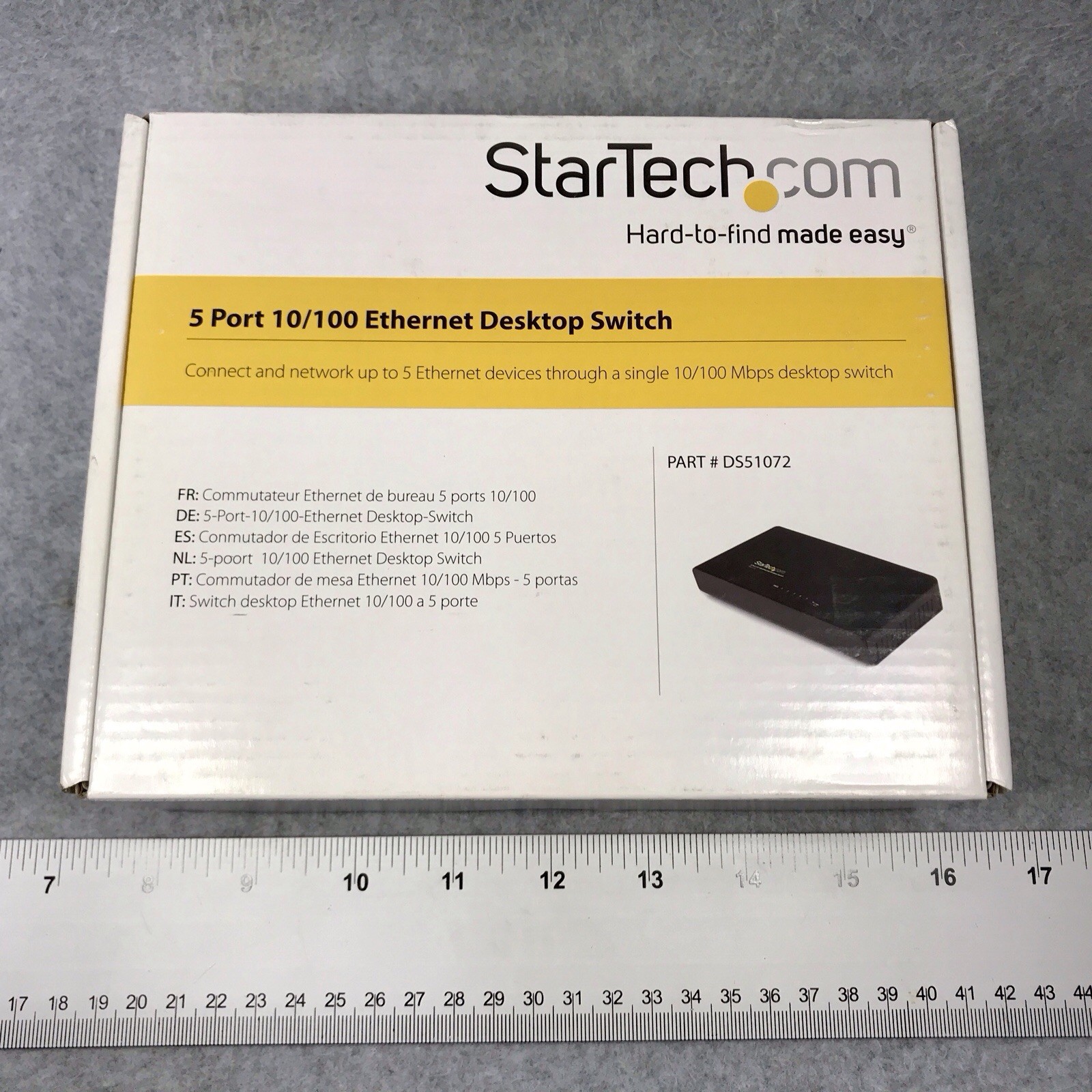 StarTech 5-Port 10/100Mbps Ethernet Desktop RJ45 Switch Fast DS51072 Boxed NEW