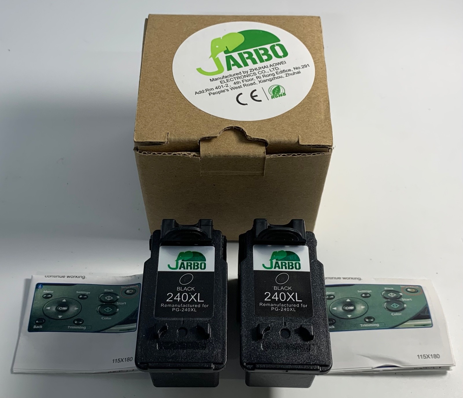 Jarbo 2-Pack 240XL BLACK Ink Cartridges