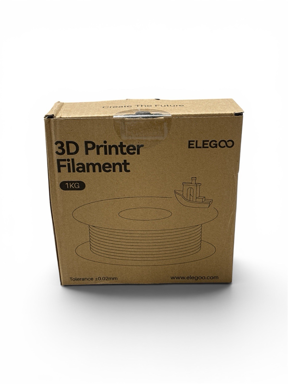 ELEGOO PLA-CF 1.75mm 1KG Carbon Fiber White 3D Printer Filament Sealed