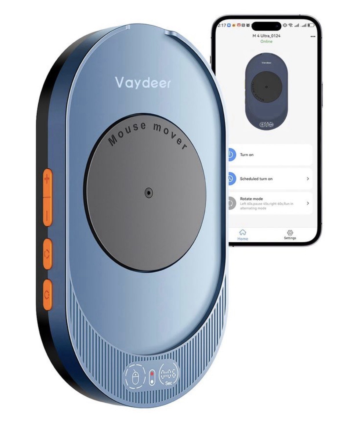 Vaydeer M4 Utra Mouse Mover with APP, Undetectable Mouse Jiggler Device