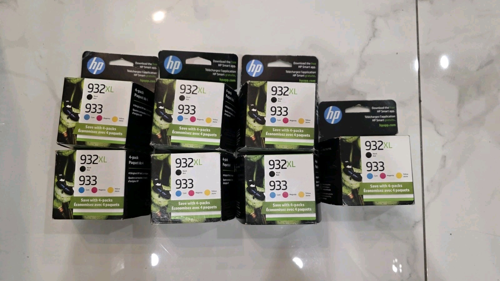 HP 932XL/933 (N9H62FN) Cyan/Black/Magenta/Yellow Ink Cartridge. Exp Jun 2026& Up