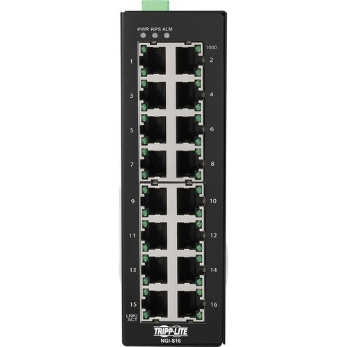 Tripp Lite by Eaton 16-Port Lite Managed Industrial Gigabit Ethernet Switch - 10