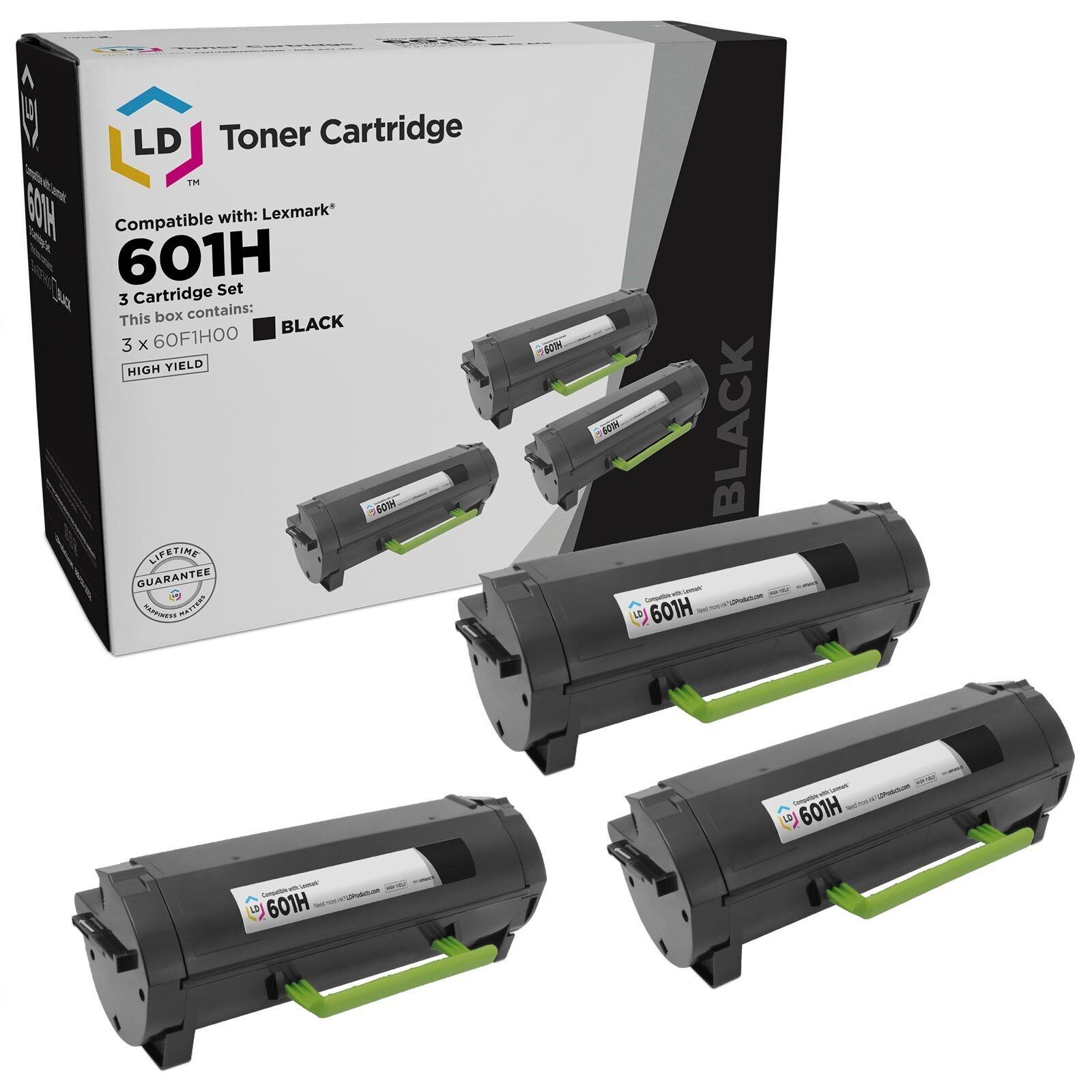 LD Comp Lexmark 60F1H00 3PK HY MX310dn MX410 MX510 MX511 MX610de MX611