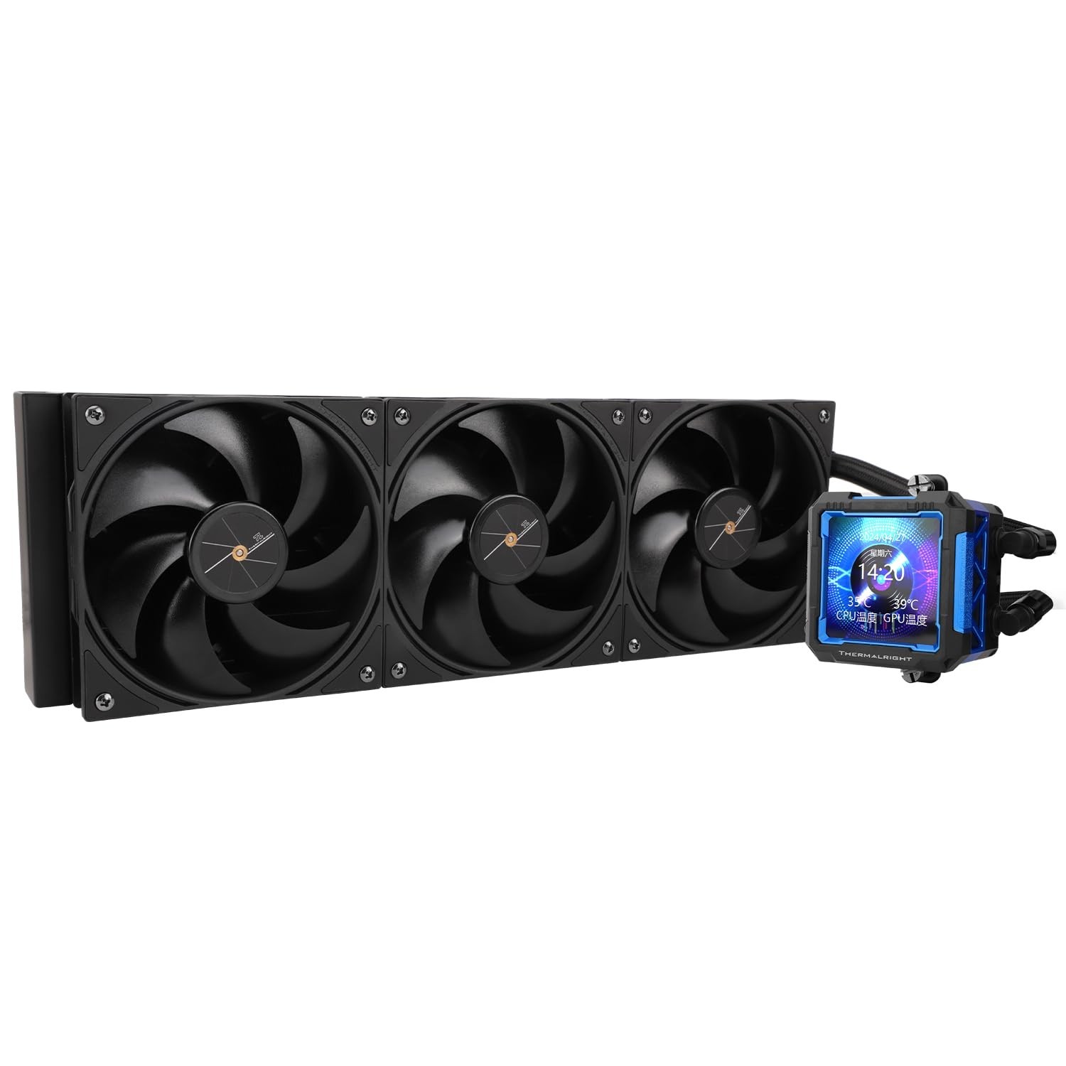 360mm AIO CPU Liquid Cooler with IPS LCD Screen - High Performance Thermal Solut