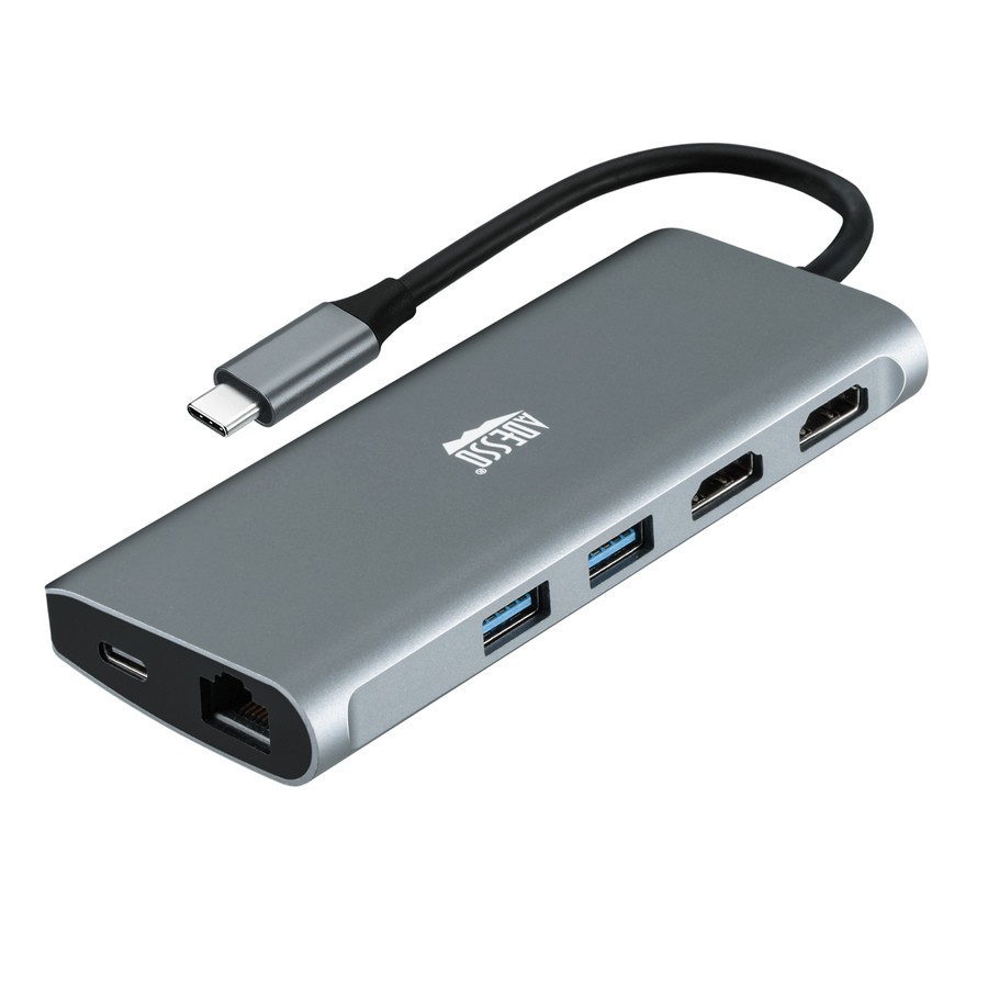 Adesso AUH-4040 4-Port USB-C Hub Ultra Slim Portable Multiport Adapter PC Mac