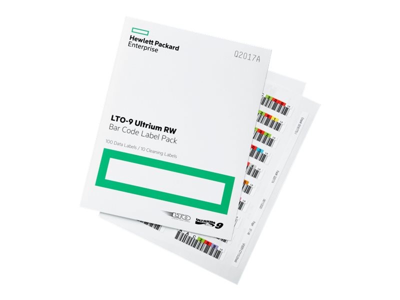 HPE LTO-9 Ultrium RW Bar Code Label Pack (Q2017A)