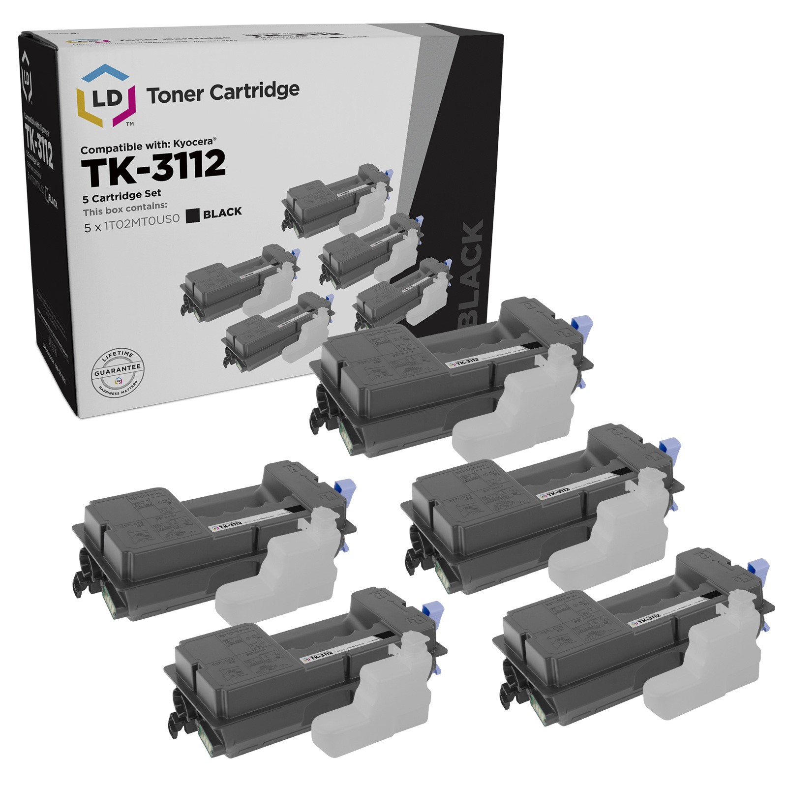 LD Set of 3 Comp Kyocera-Mita Black TK-3112 / 1T02MT0US0 Laser FS-4100DN