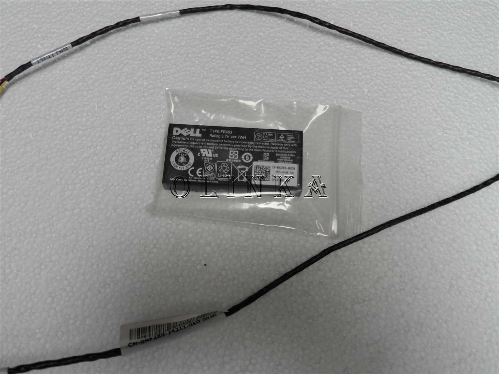 BATTERY CABLE PERC6I H700 HARDWARE RAID DELL POWEREDGE R710 SERVER RF289 NU209