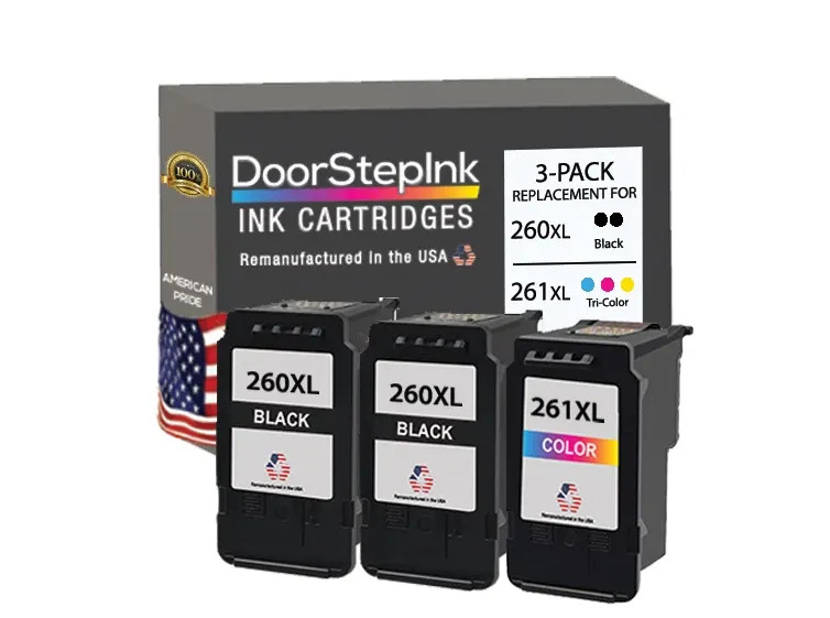 DoorStepInk Compatible Ink Cartridge for HP 260XL 261XL 3 PK- USA