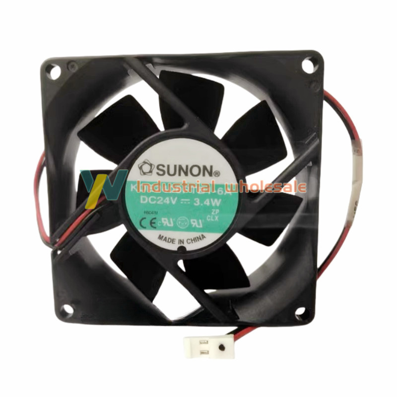 1PC brand new Sunon Fan KDE2408PTB1-6A DC24V 3.4W 8025 8CM 2 PIN cooling fan