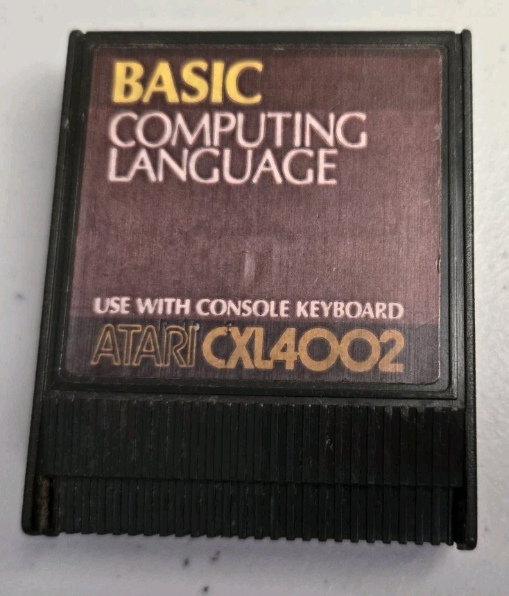 BASIC : Computing Language CXL4002 Original ATARI Computer Cartridge