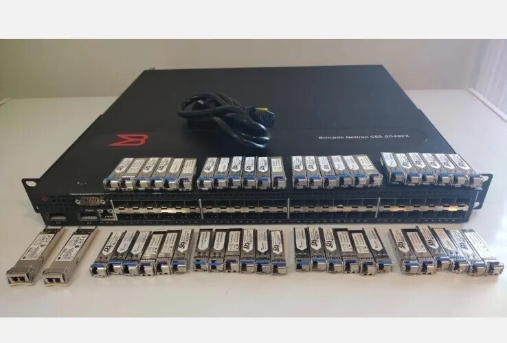 Brocade Netlron NI-CES-2048FX-AC + 48x 1GB Hybrid Fiber SFP + 2x 10GB XFP Switch