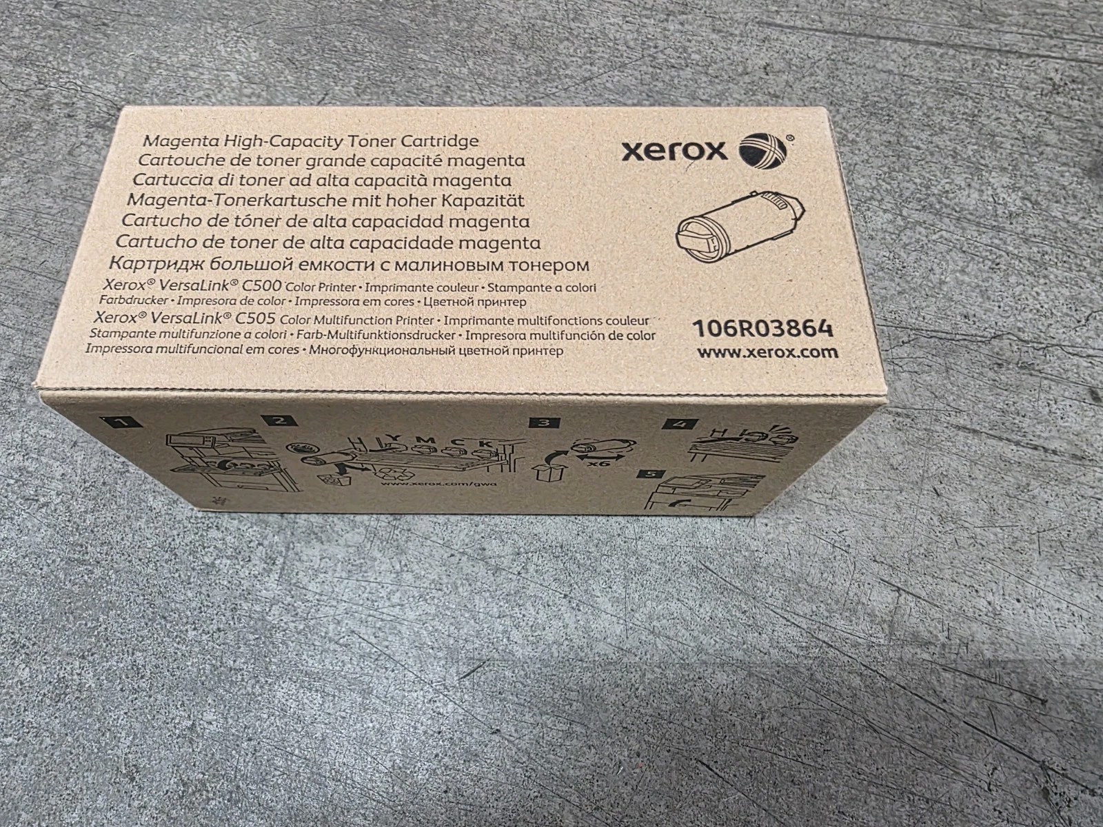 Genuine Xerox 106R03864 Magenta High Capacity Toner VersaLink C500 C505 OEM New
