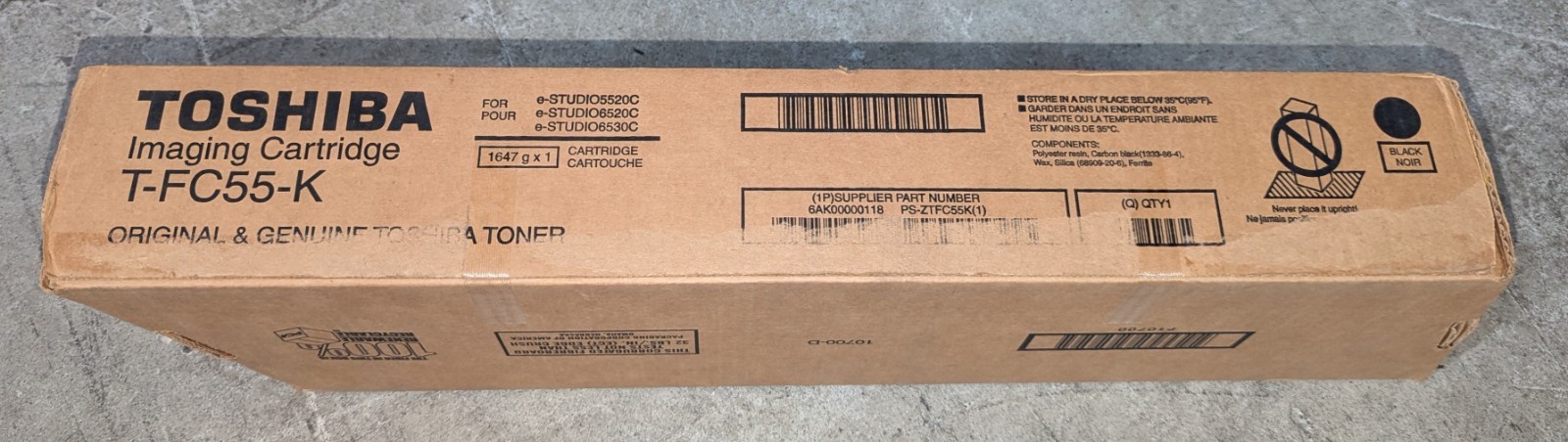 Genuine Toshiba T-FC55-K Black Toner Cartridge e-STUDIO 5520/6520/6530C