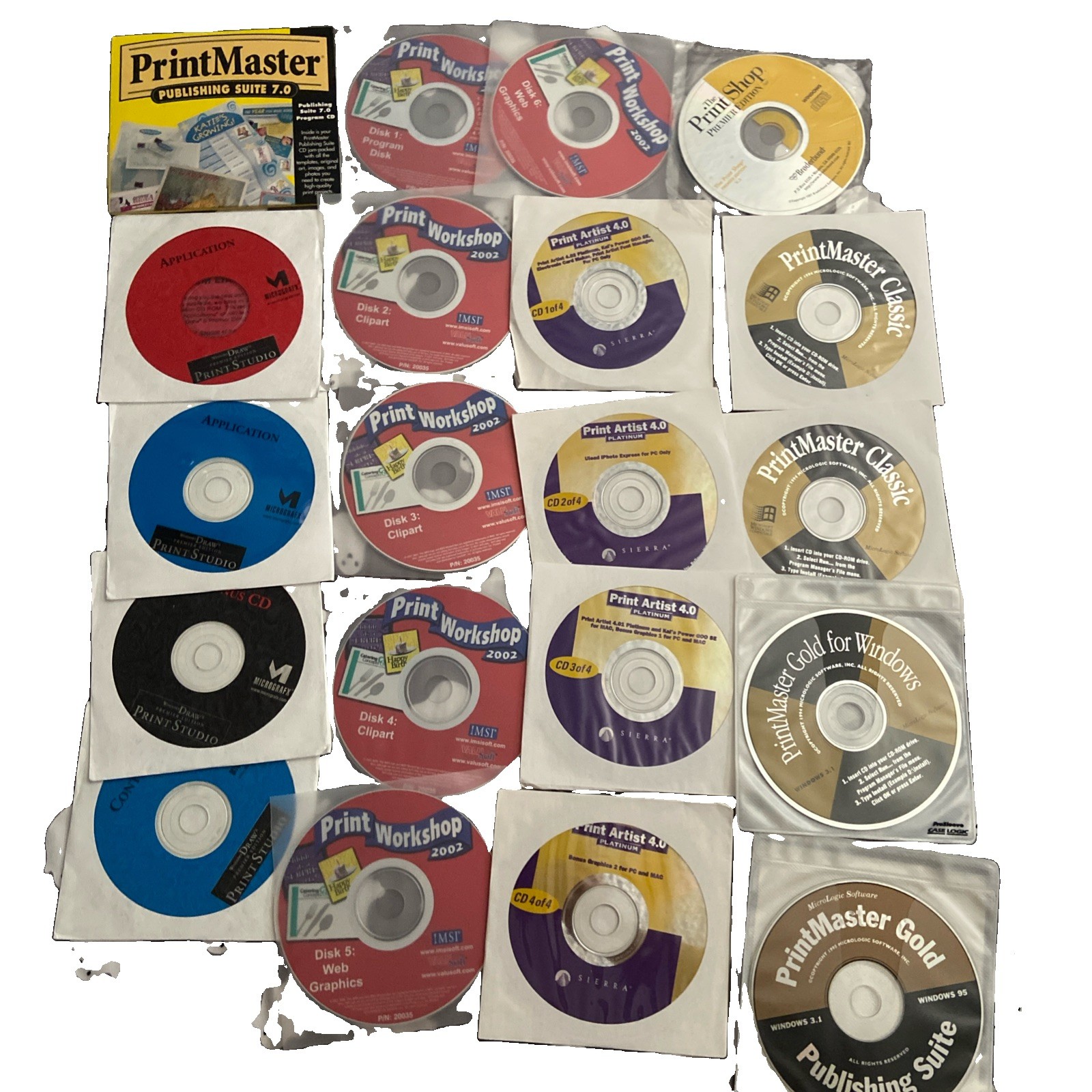 PrintMast Gold 95  print studio  6 print shop 2002 Windows vintage bundle design