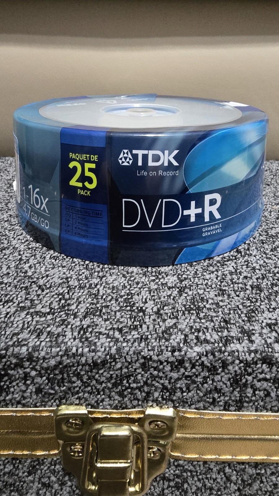 TDK DVD+R47FCB25 DVD+R 1-16X 4.7GB Recordable DVDs Blank Media 25 Pack Sealed