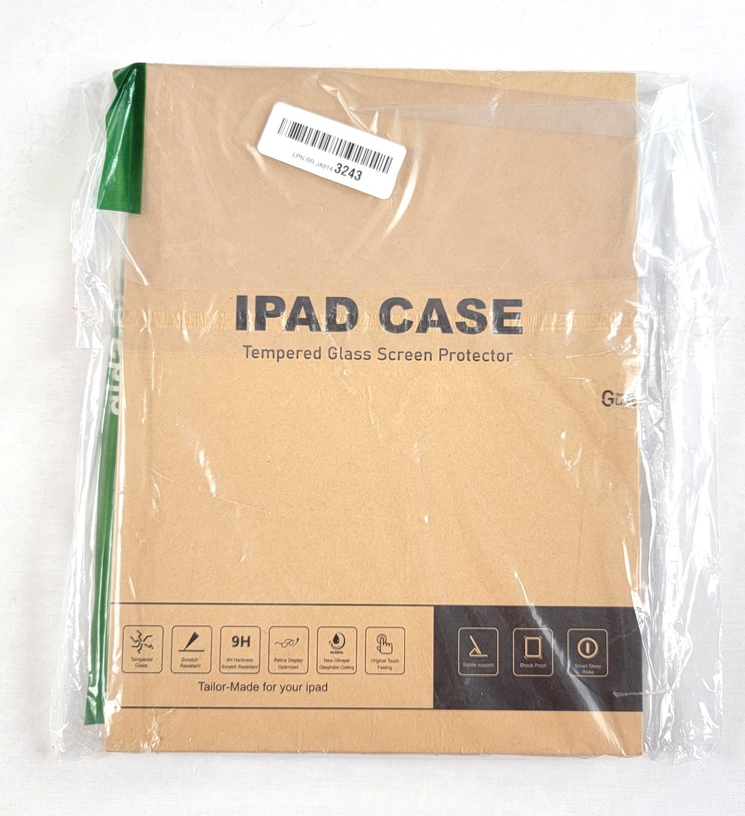 IPad Case  Tempered Glass Screen Protector for iPad 10.2 Inch, Black NEW Sealed