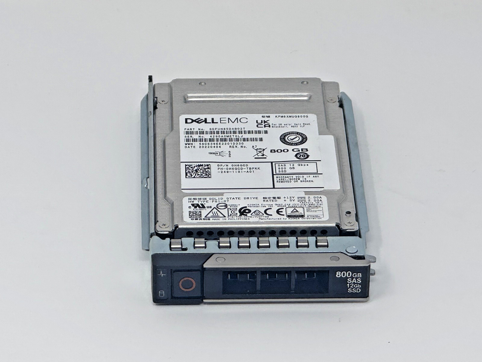 0H6GCD, DELL/EMC, H6GCD 800GB SSD SAS 12gb 2.5