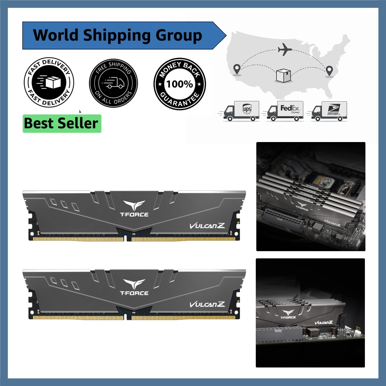 High-Speed T-Force Vulcan Z 16GB DDR4 3200MHz RAM - For the Ultimate PC Upgrade