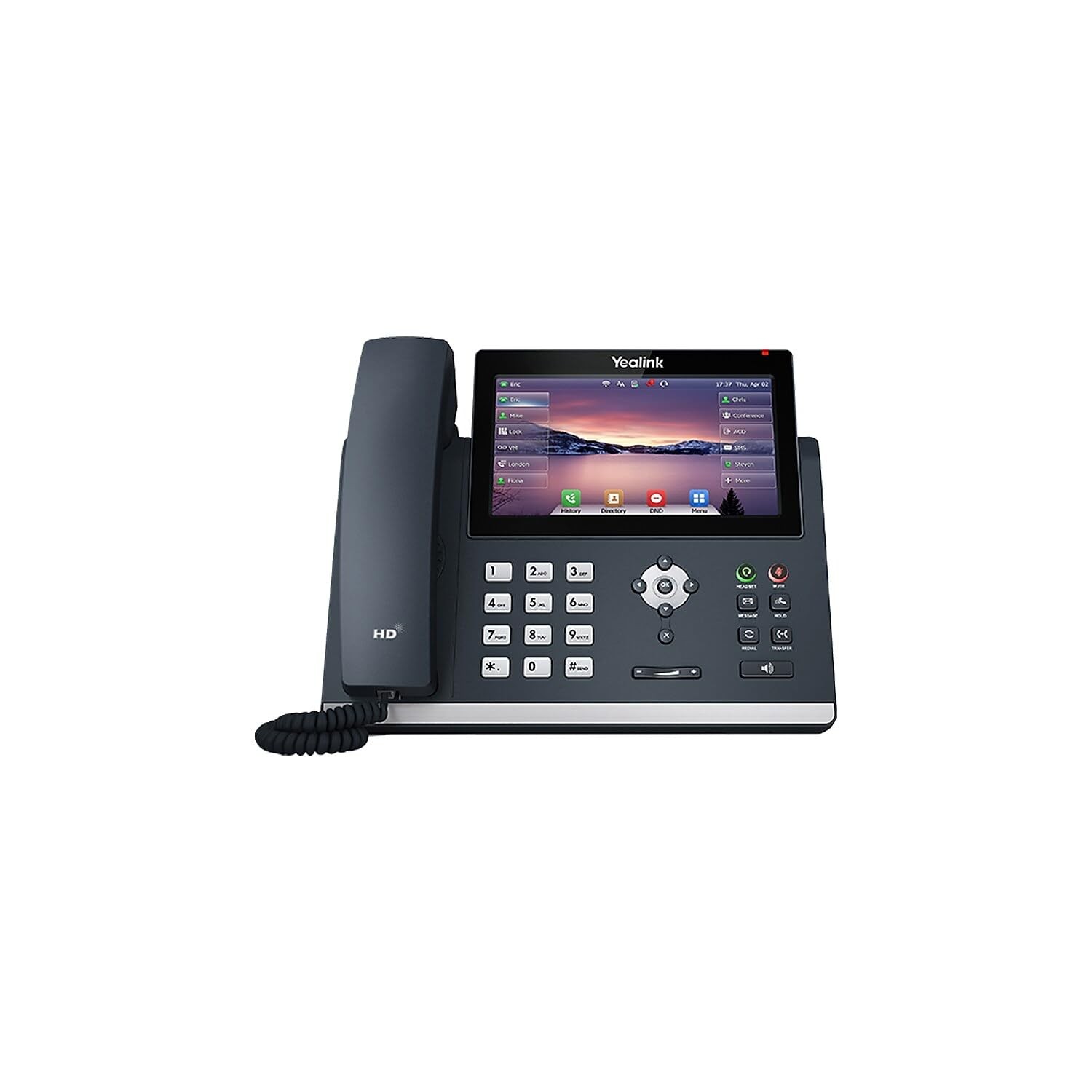Yealink SIP-T48U IP Phone 16 Line 7in Touchscreen Gigabit PoE No Power Adapter
