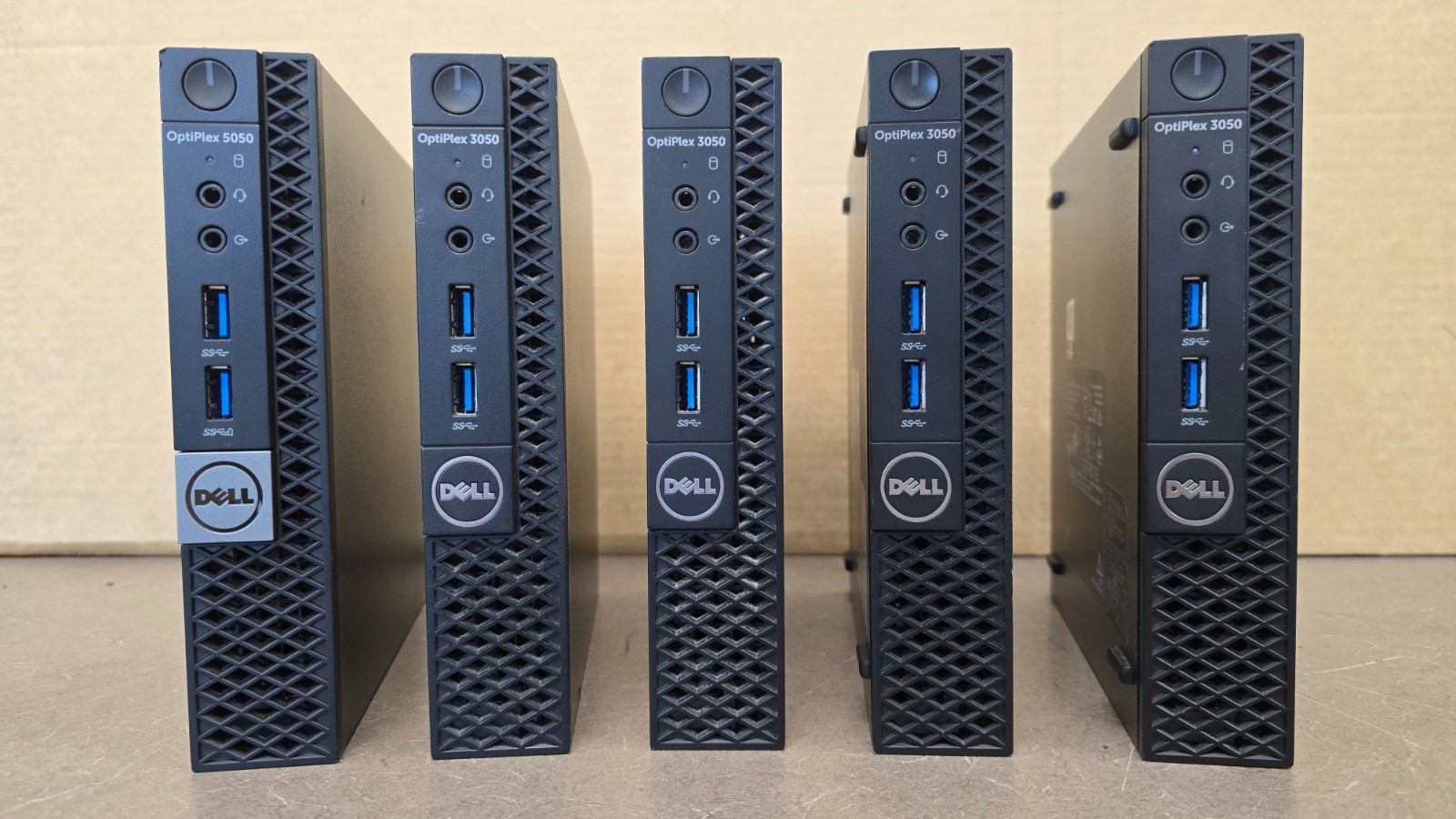 (Lot of 5) Dell OptiPlex 3050 Micro, i5-7500T 2.70GHz, 8GB RAM, No HDD or AC #21