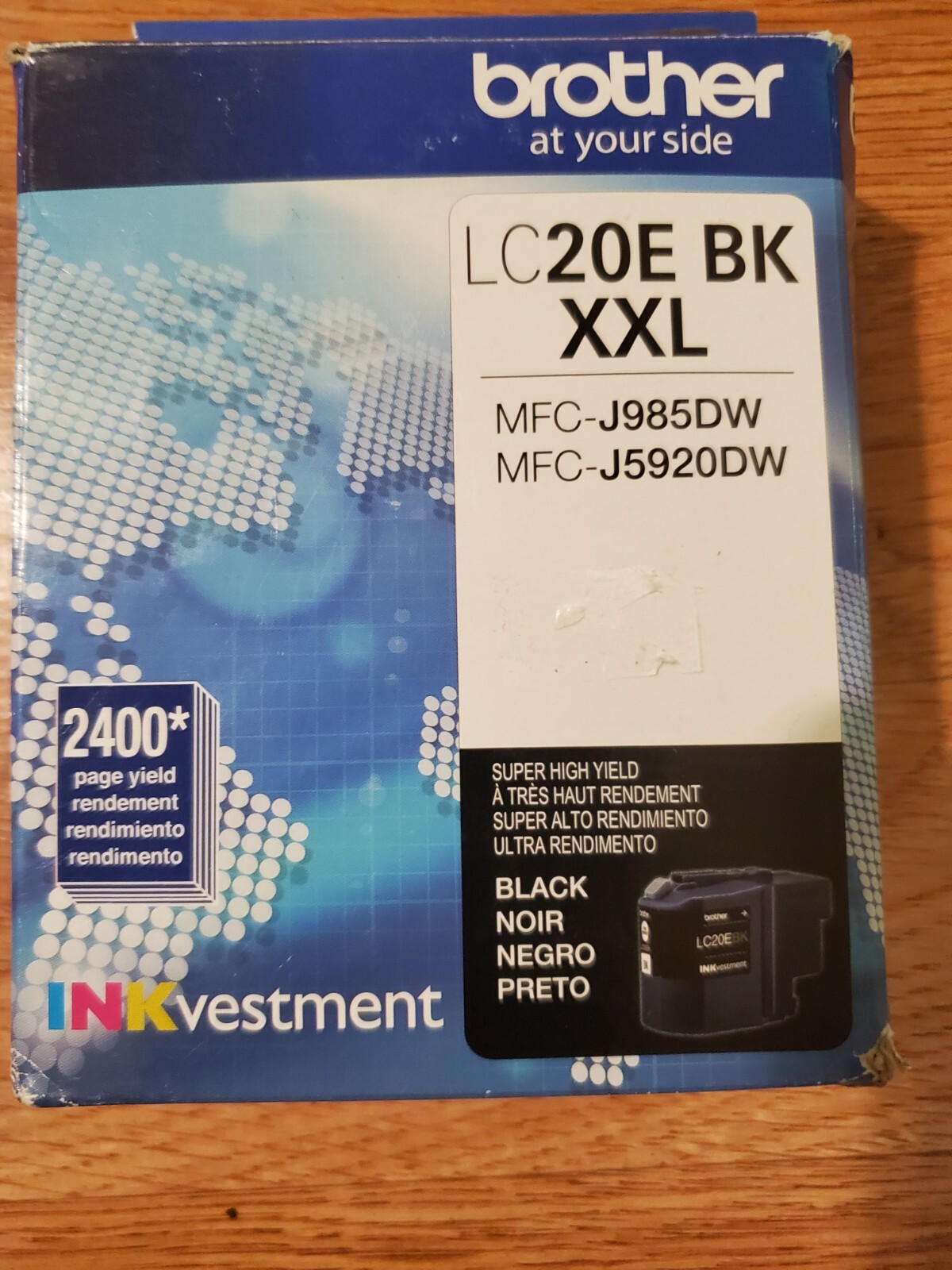 BROTHER LC20E Super High Yield BLACK Ink Cartridge Cartridge / EXP 06/2019