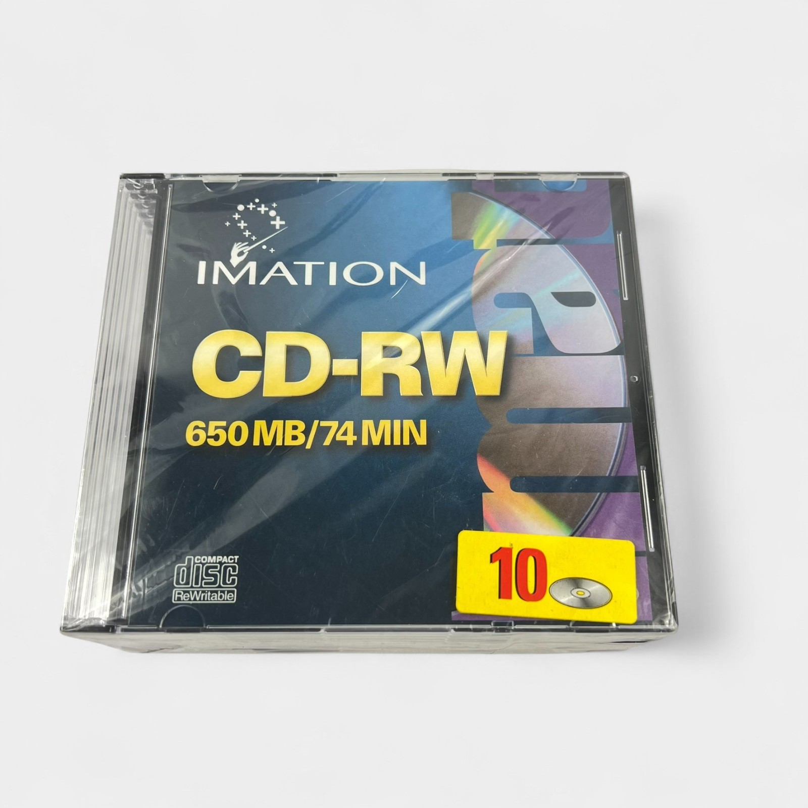 NEW/SEALED 10-PACK: IMATION CD-RW - 650 MB 74 MIN