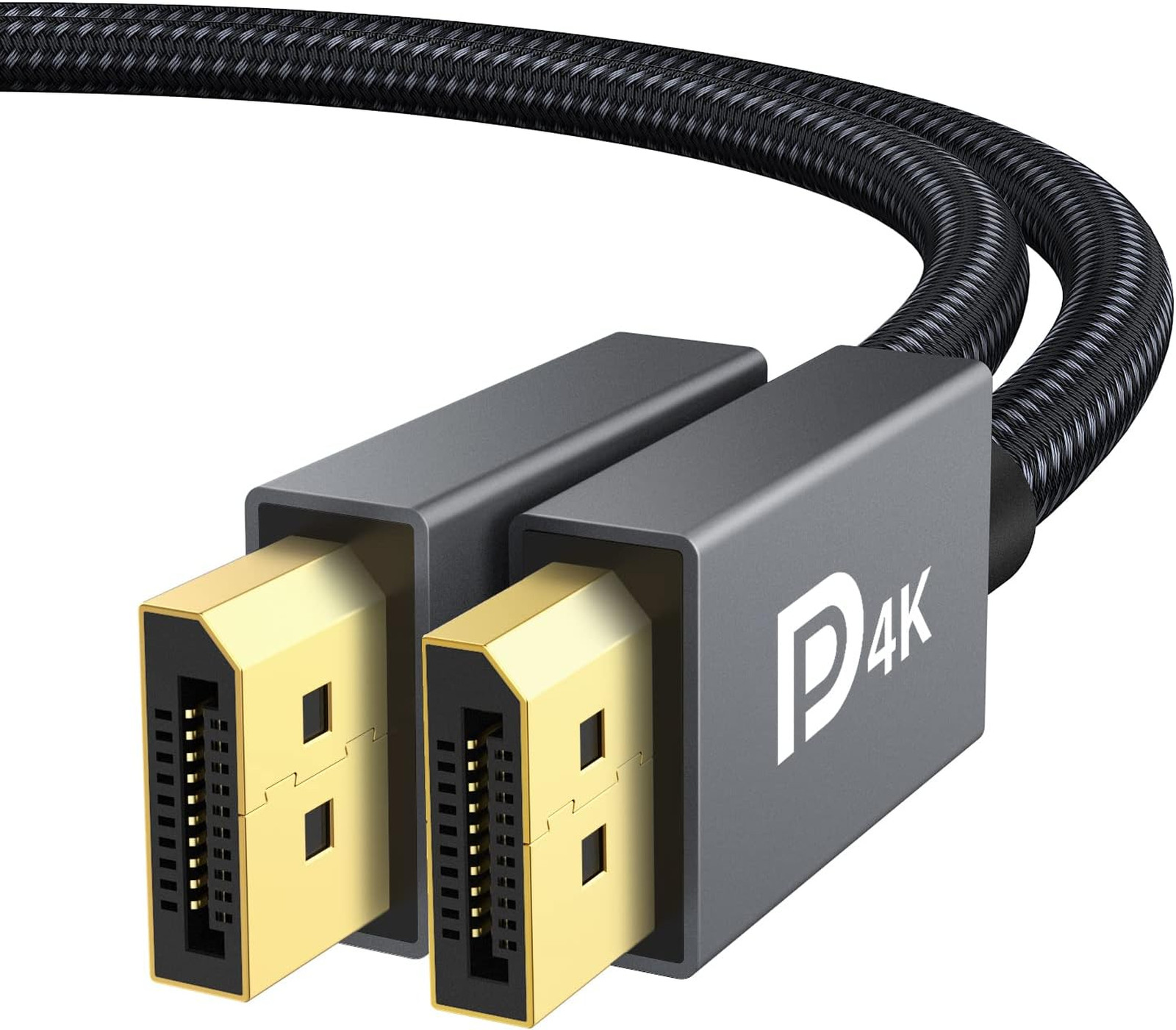 DisplayPort Cable 6.6ft 4K@60Hz Braided VESA Certified for Gaming and Video