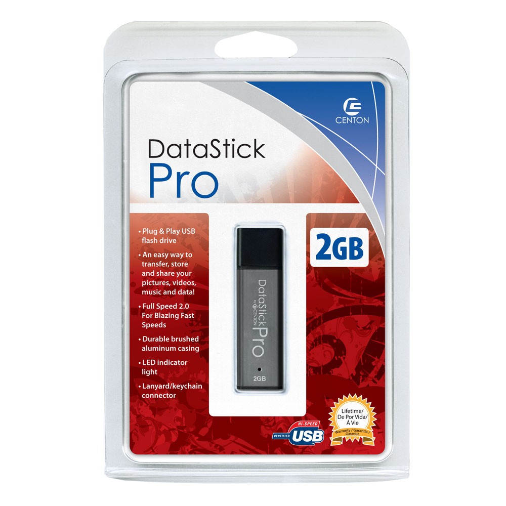 Centon Electronics Dsp2Gb-005 Pro Usb Flash Drive 2Gb Grey :