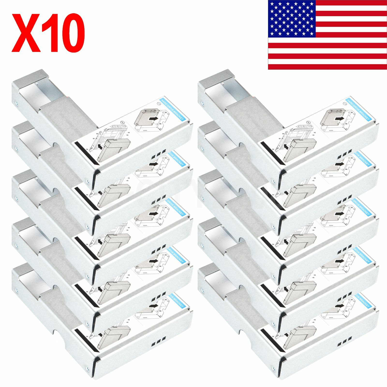 10Pcs 9W8C4 2.5" to 3.5" SSD transform Tray Caddy for IBM Lenovo 03x3835 03T8898
