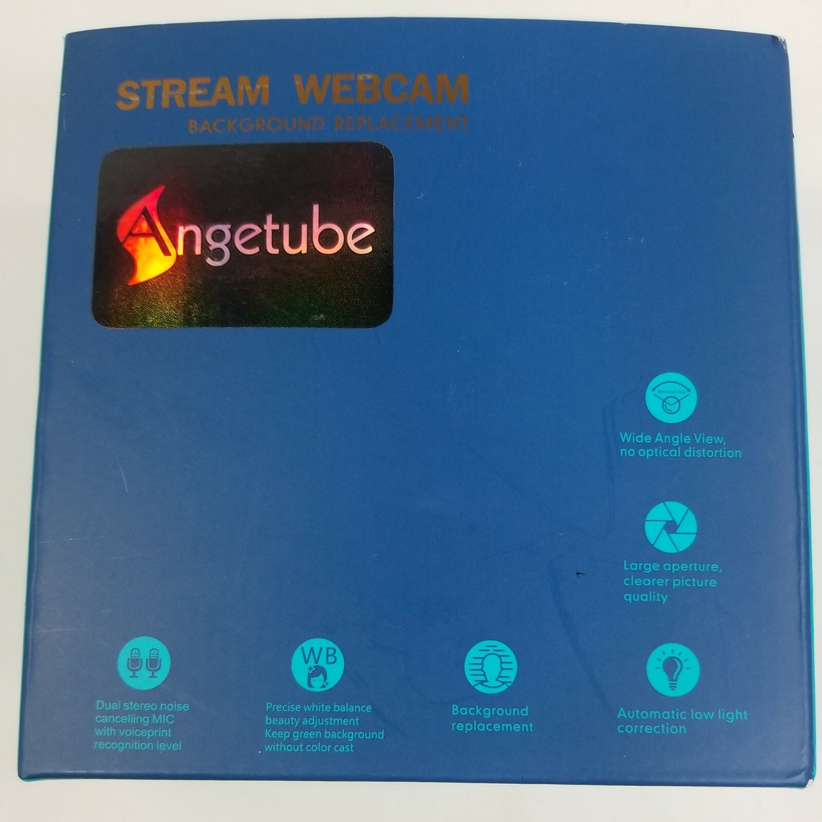 Angeltube 672F Stream Webcam Background Replacement 1080p HD. USB 2.0/3.0