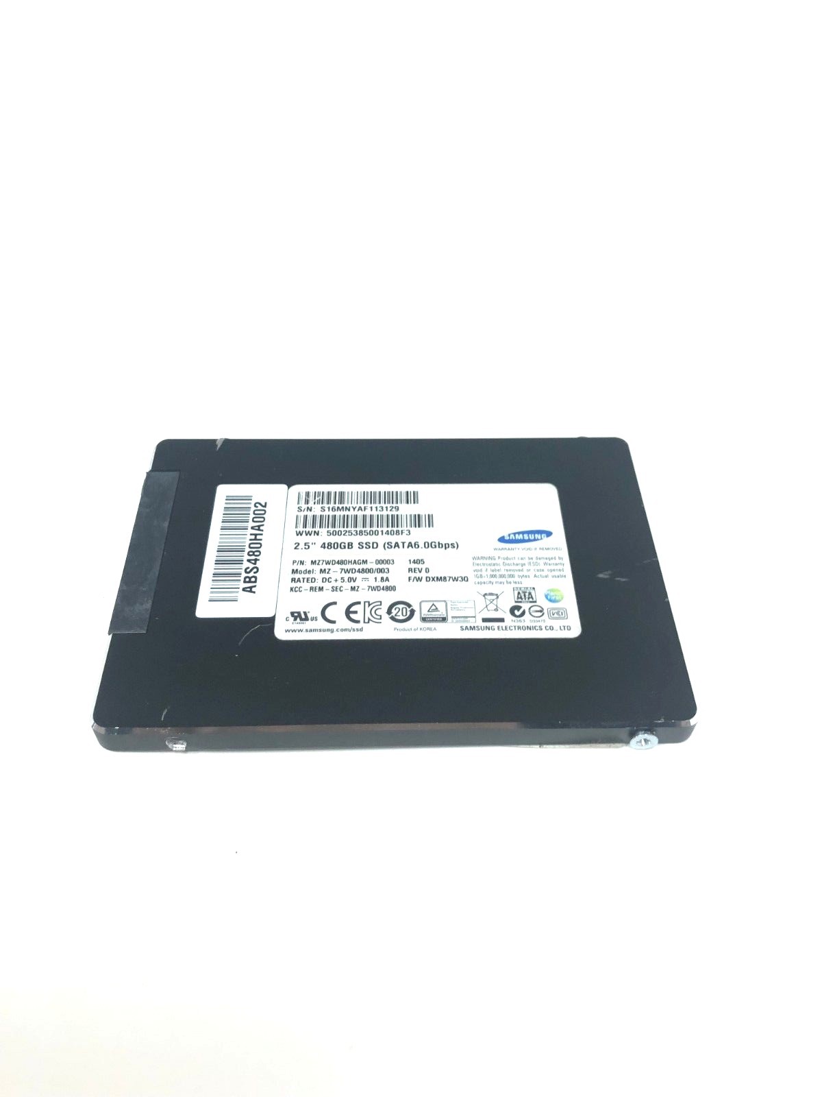 Samsung  480GB 2.5 SATA SSD 6Gb/s  MZ7WD480HAGM
