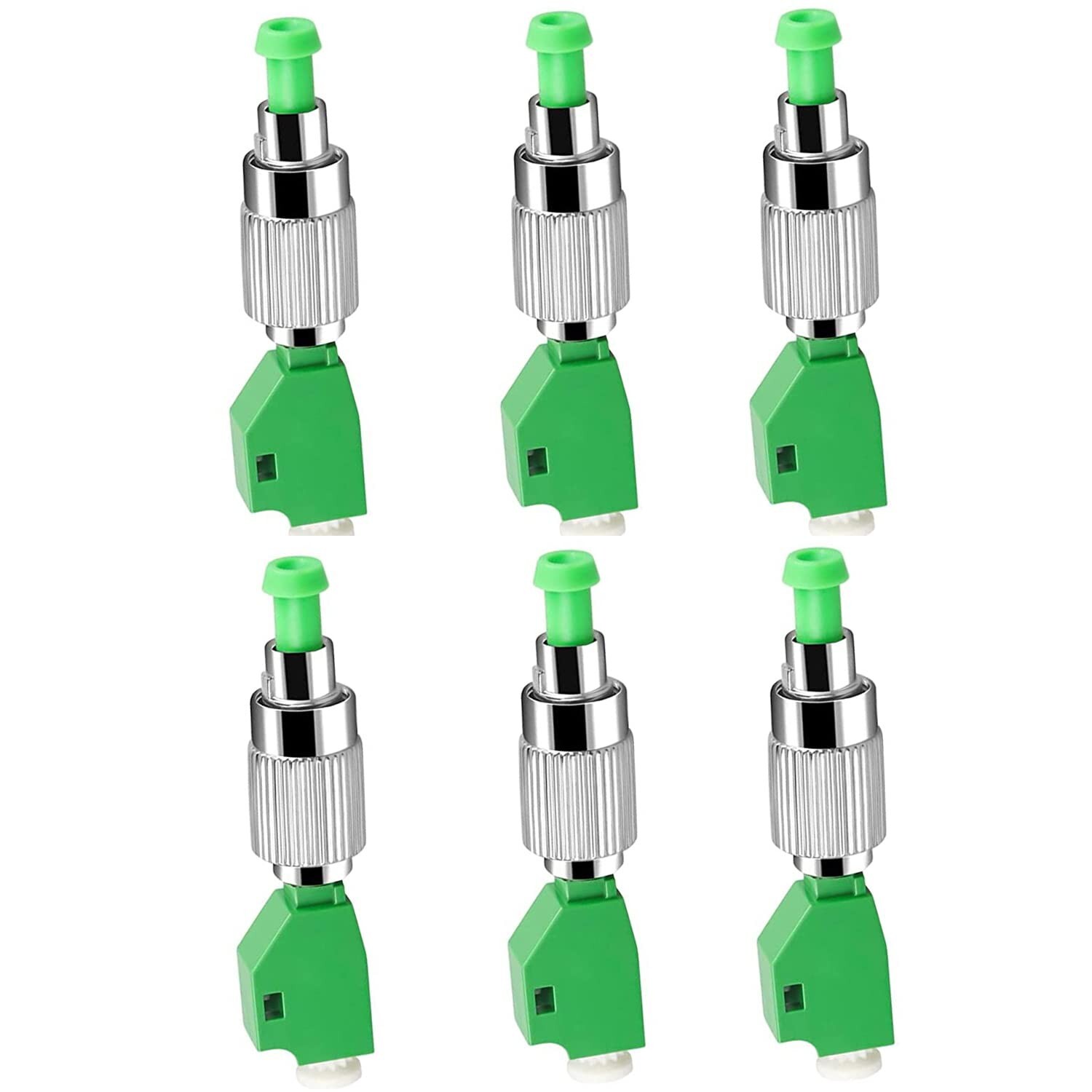 6 Pack FC/APC Male to LC/APC Female Single Mode Fiber Adapter FC - LC Connector