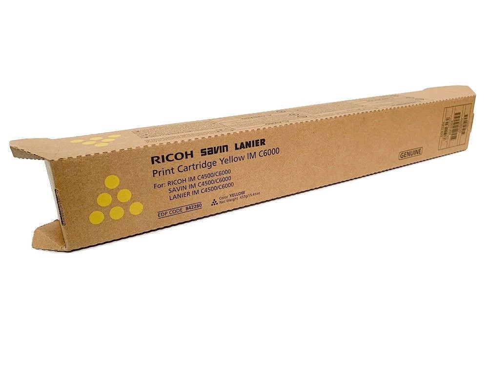 (NO-TARIFF) Ricoh IM C6000  C4500 Yellow Toner Print Cartridge 842280 Original
