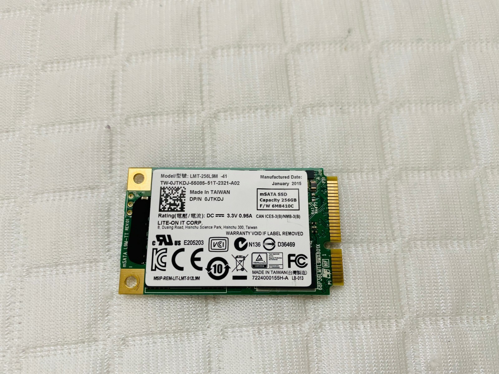 GENUINE DELL 256GB MSATA P/N: 0JTKDJ LITE-ON LMT-256L9M Solid State Drive JTKDJ