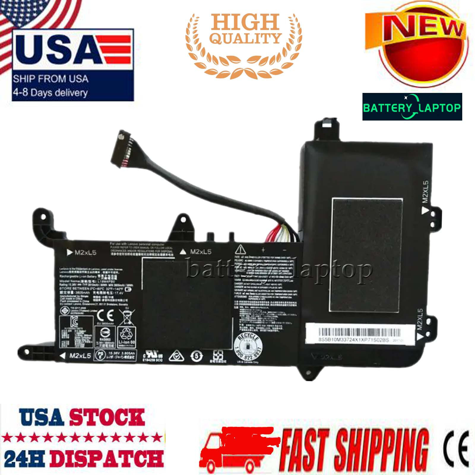 New L16M4PB0 L16S4TB0 5B10M337 Battery for LENOVO Y720-15LKB Legion y720-15i