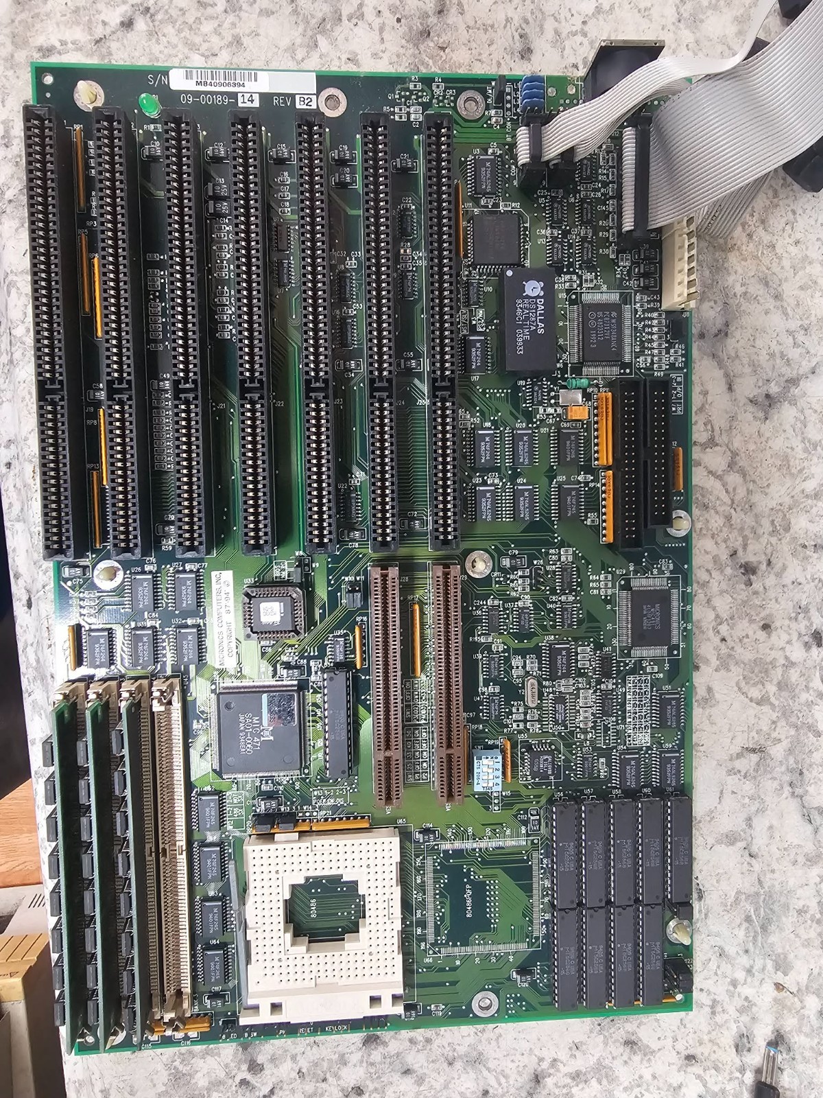 Rare Vintage Gaming Socket 3 Micronics 09-00189-28 VLB Motherboard ISA + Cache