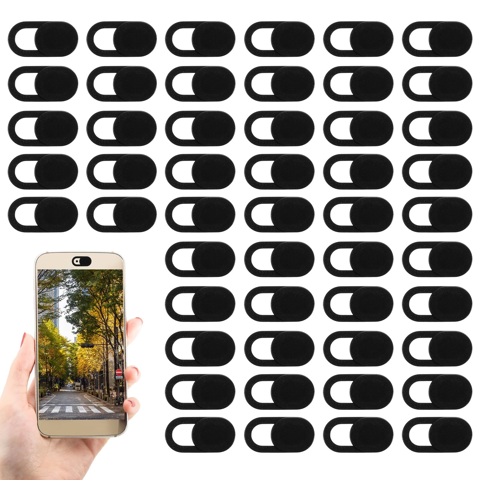 50 Pcs Ultra-Thin Webcam Cover Slide for Laptop, Computer, Phone
