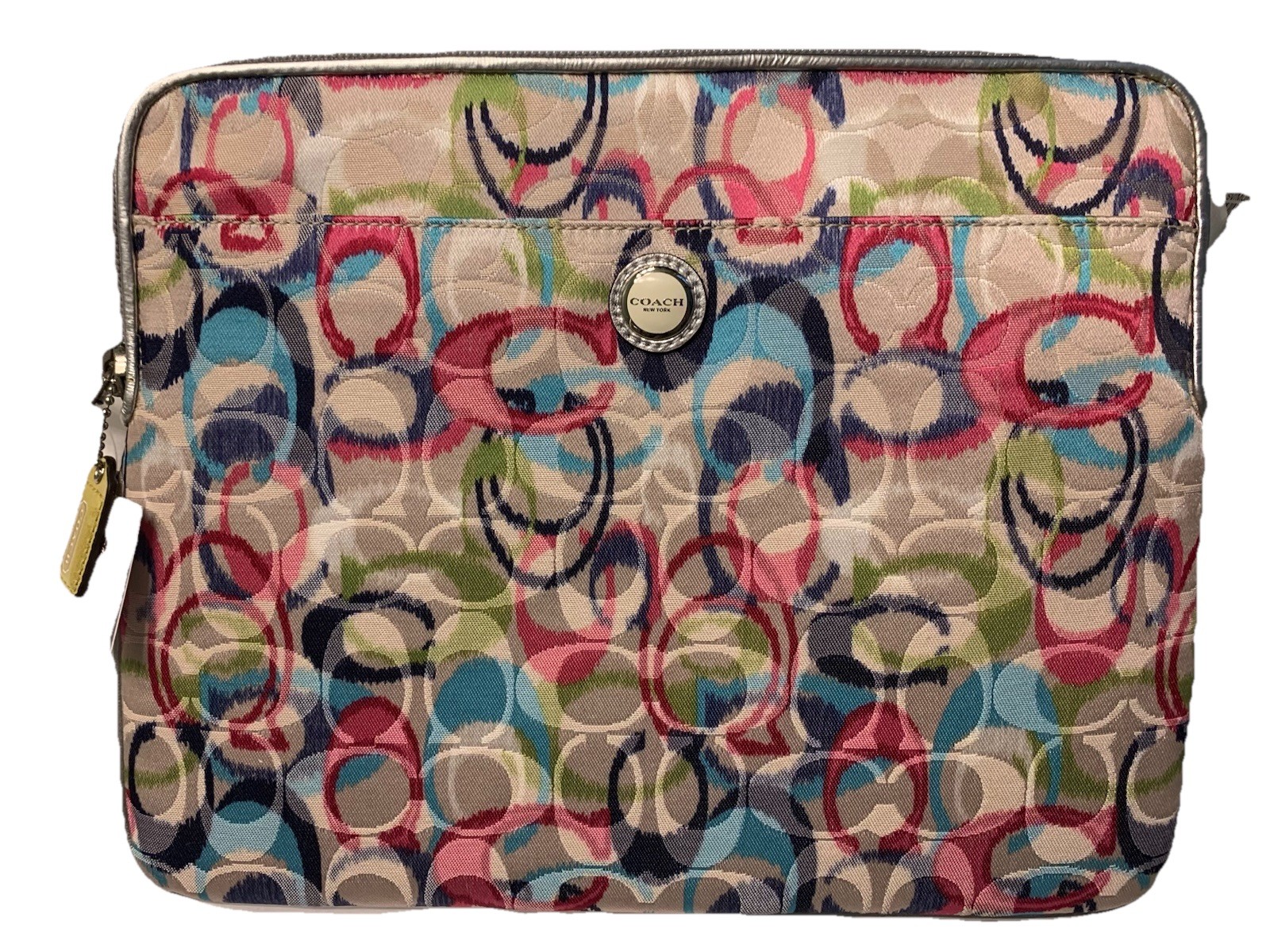 Coach Poppy Ikat Universal Sleeve Zip Around iPad, computer Cover Case 61963 NWT