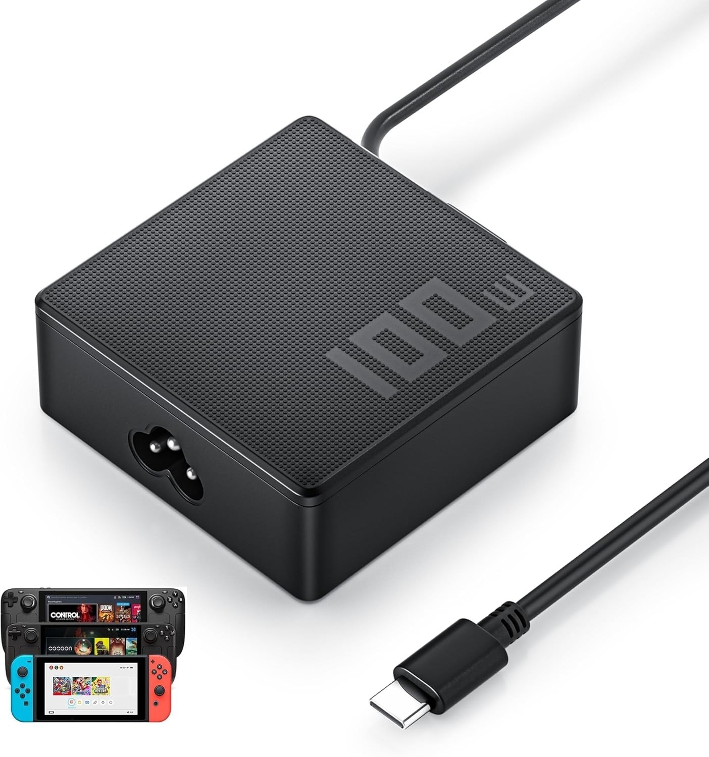 100W 65W USB-C Fast Charger for ASUS ROG Ally X & Steam Deck & Legion Go