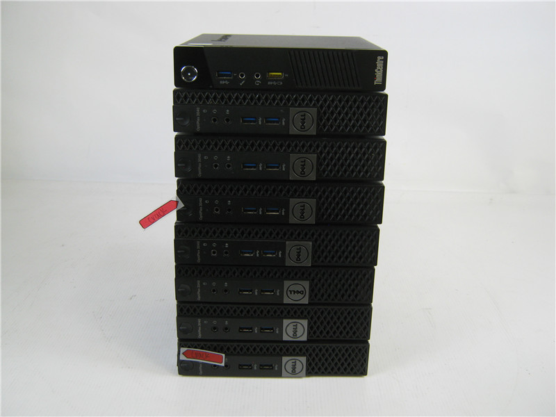 Dell OptiPlex 3040 Micro Lenovo M73 Desktop Lot of 8 Intel i3 8GB No HDD No OS