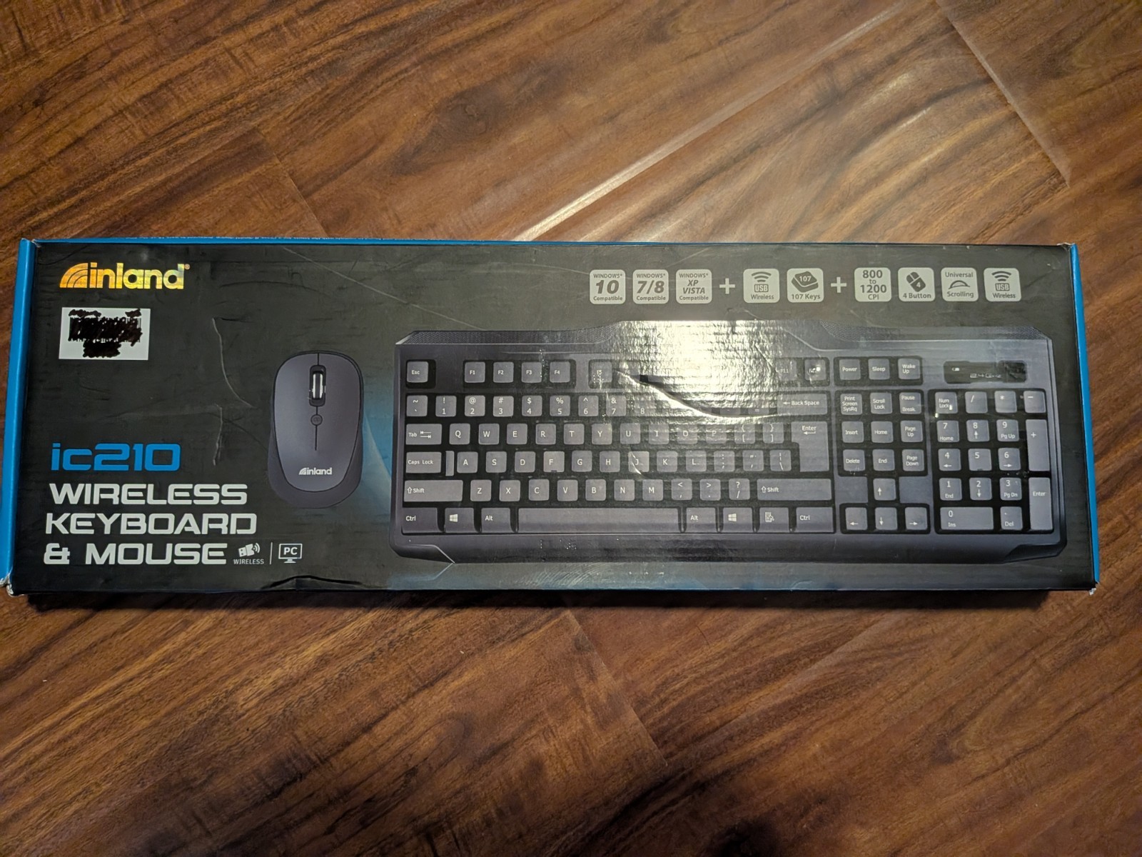 Inland ic210 Wireless  Combo Keyboard and Mouse OPEN BOX