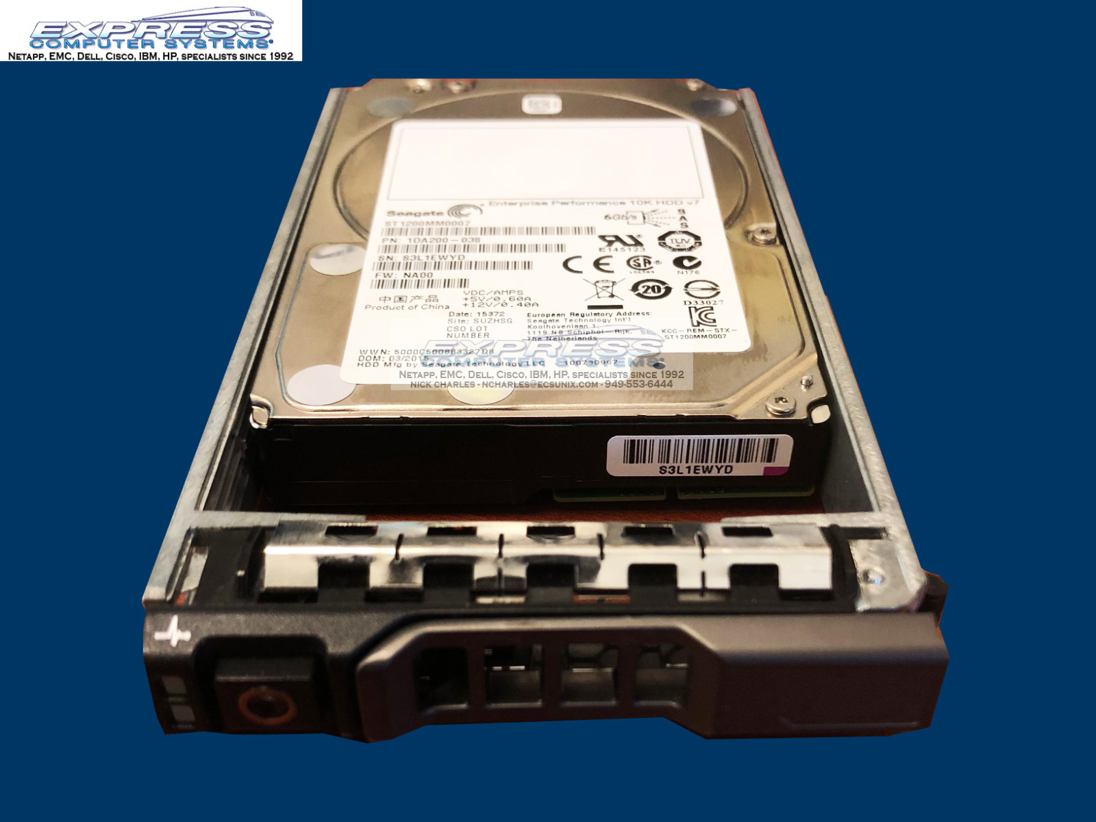  1.2TB 10K SAS 6GB/s 64MB 2.5" ENTERPRISE HDD Fits Dell Poweredge T420 T320 T20
