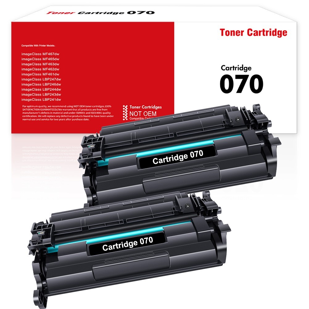 2 Pack Replacement Canon 070 Toner Cartridge MF465dw MF462dw LBP247dw LBP246dw