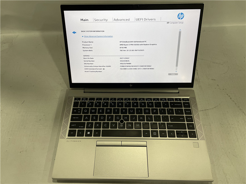 HP EliteBook 845 G8 Laptop Ryzen 5 Pro 5650U 8GB 512GB SSD Win 11 COA Grade C