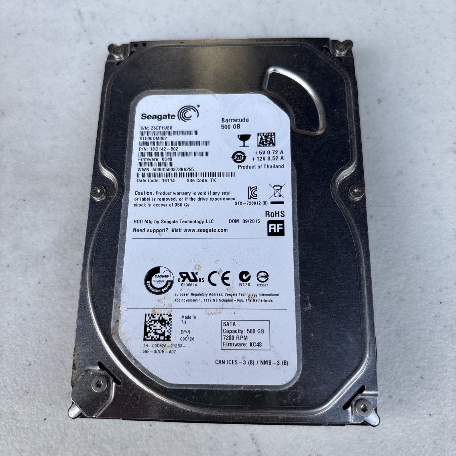 Seagate Barracuda 7200.9 500GB Internal 7200RPM 3.5" (ST3500641AS) HDD