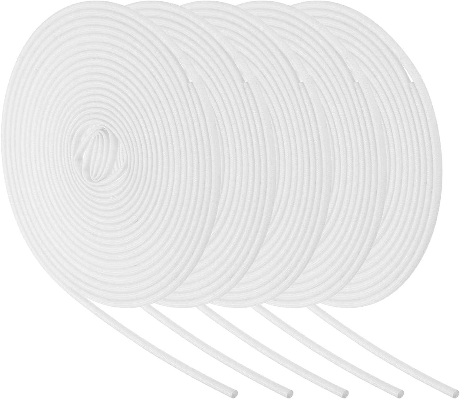 Wire Insulation Braid Fire Sleeve Silicone Fiberglass 16.4Ft 3mm White High Temp