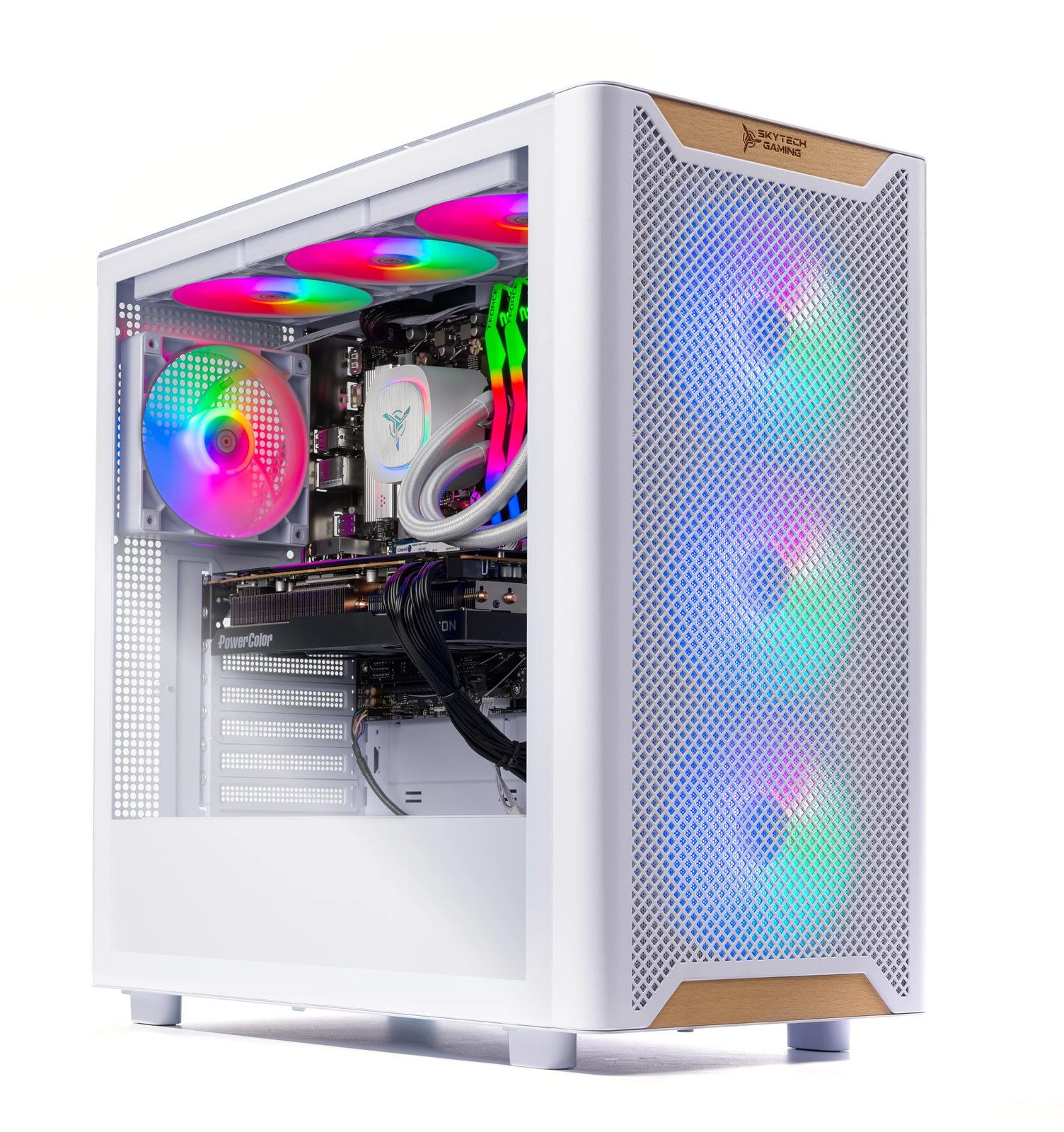 Skytech Chronos 3 Gaming PC, AMD R7 9700X,NVIDIA RTX 4060,32G,1T, 360 AIO, Win11