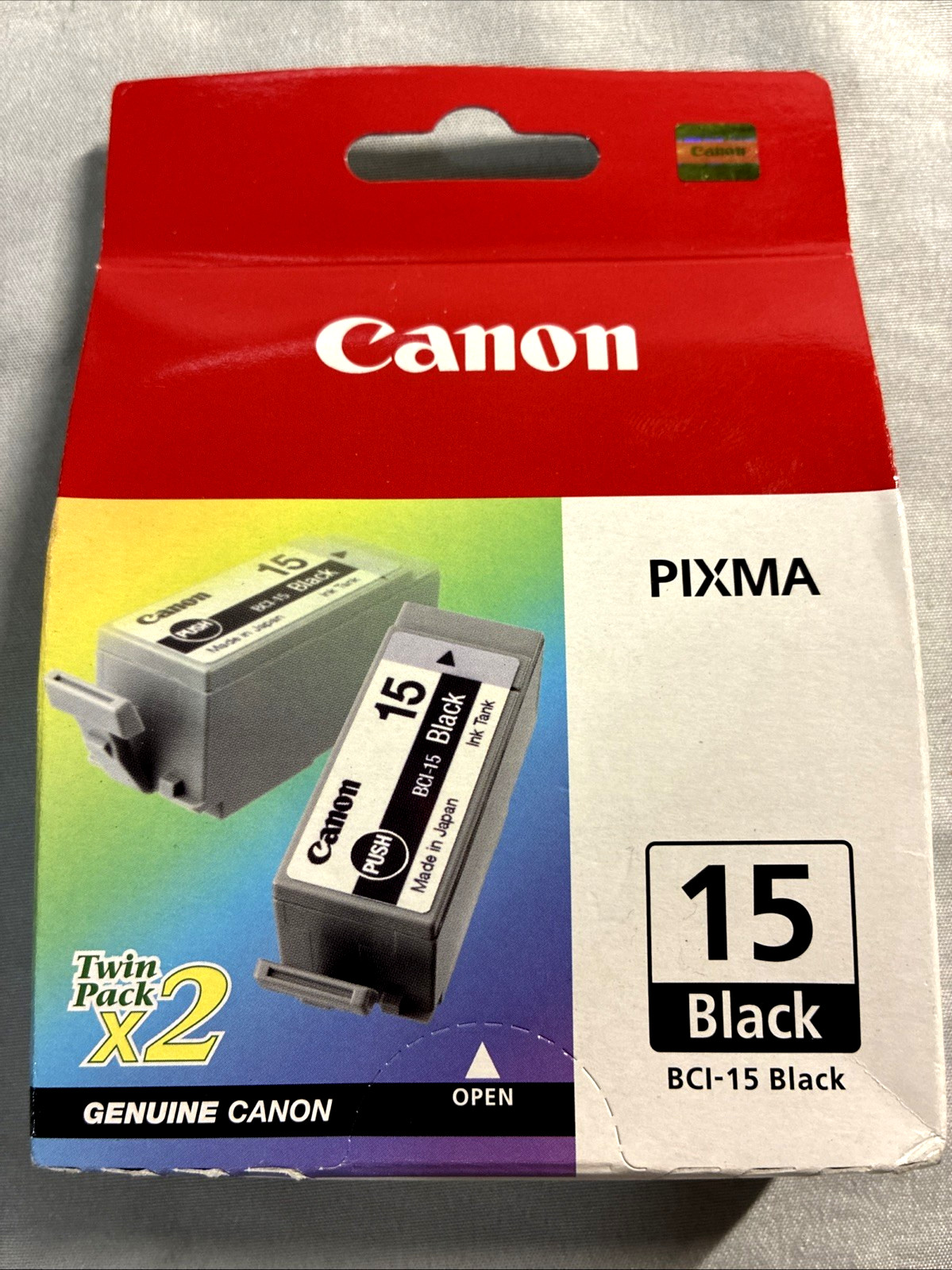 NEW Canon Pixma BCI-15 Black (BCI-15) Ink Black Twin 2/PK Cartridges 