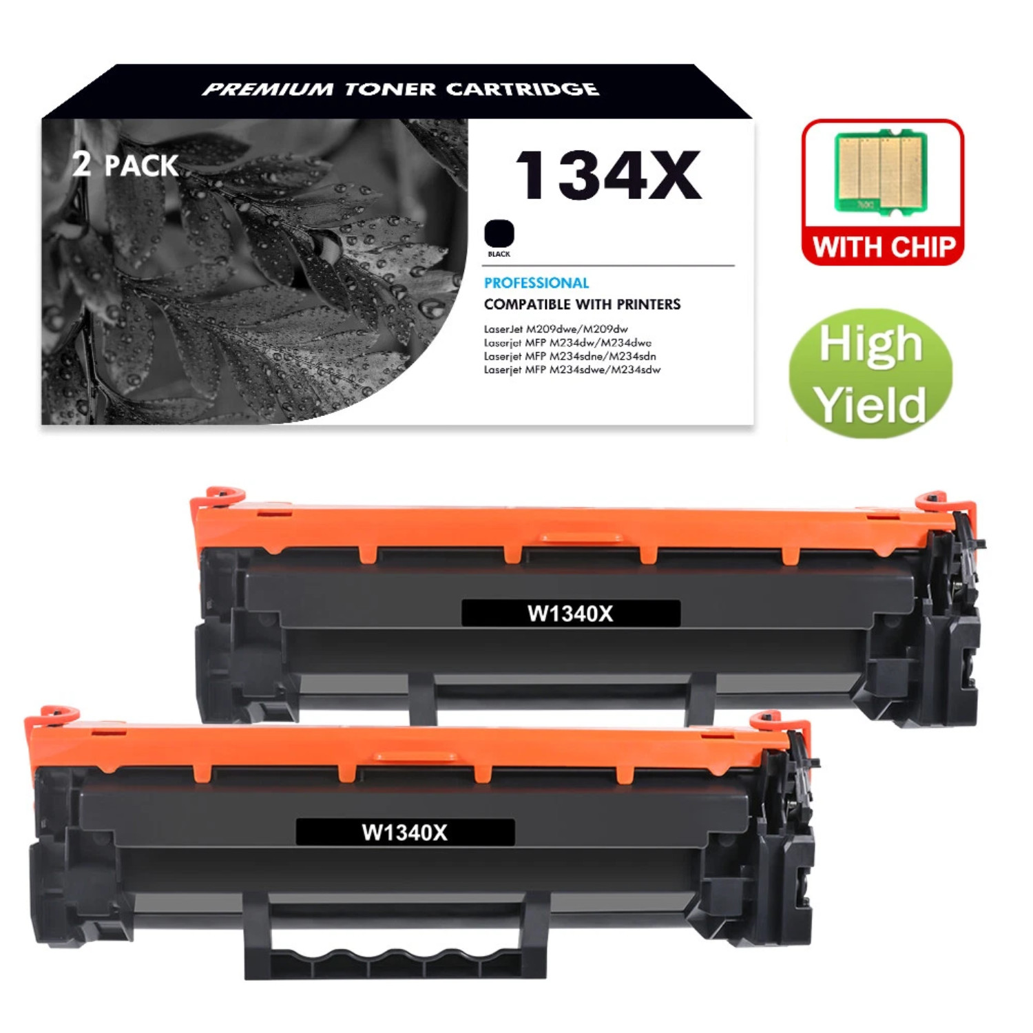 2x High Yield W1340X Toner Cartridges For HP 134X LaserJet M209dw M234dw M234sdw